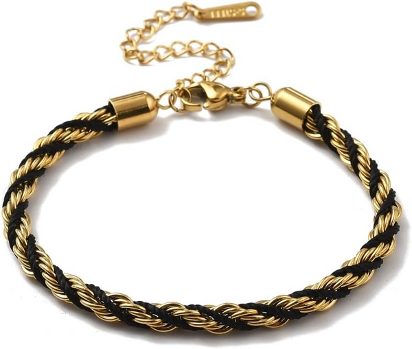 Bracelet Torsadé Ébène