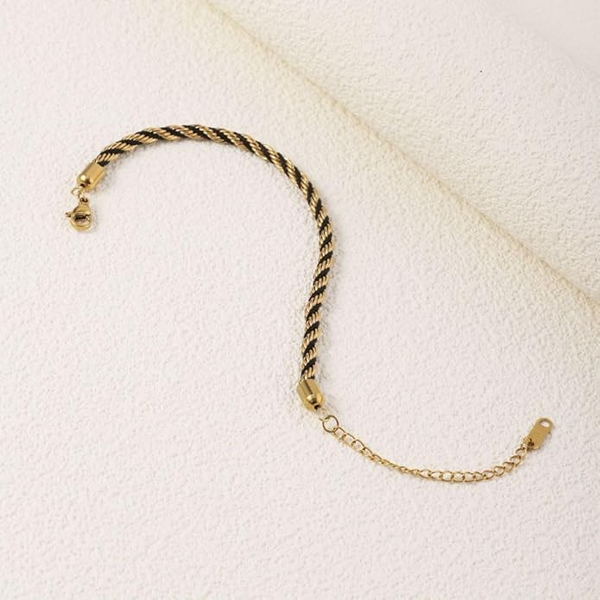 Bracelet Torsadé Ébène