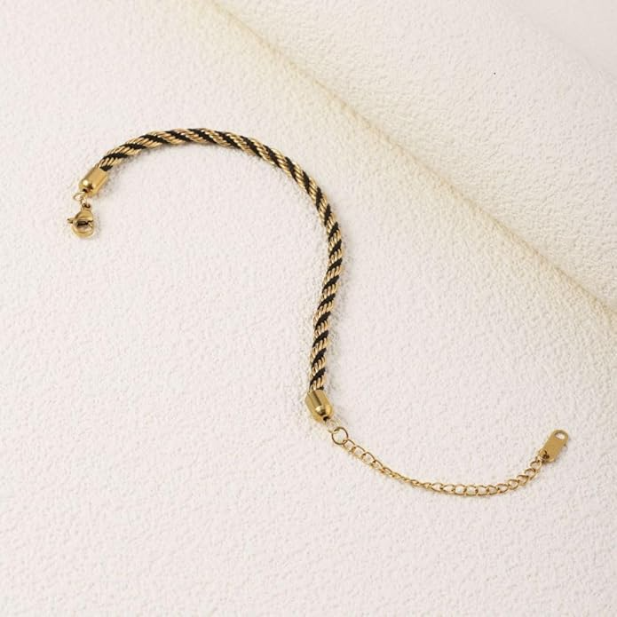 Bracelet Torsadé Ébène