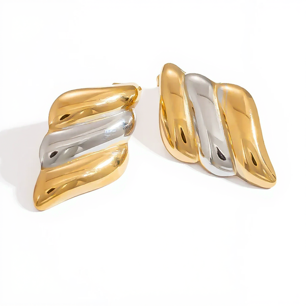 Boucles d'Oreilles Vague Duo