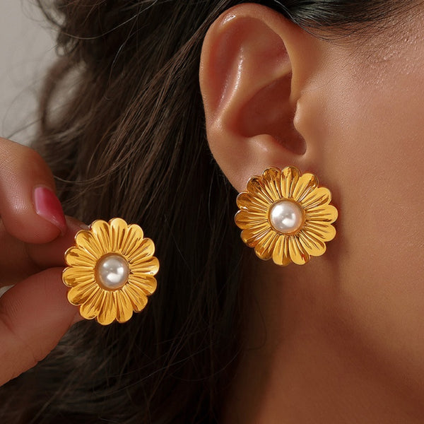 Camélia Boucles d’Oreilles