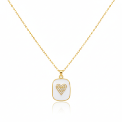 Collier cœur nacré Isaline | Vrolise