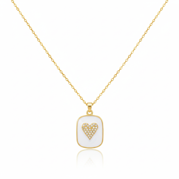 Collier cœur nacré Isaline | Vrolise