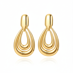 Boucles d’oreilles goutte dorées Martine
