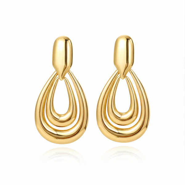 Boucles d’oreilles goutte dorées Martine