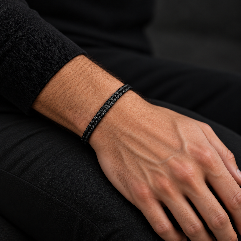 Bracelet Homme Kaevan noir, vue 2